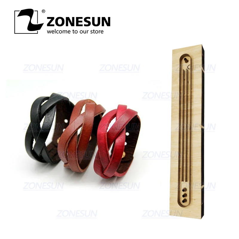 ZONESUN сплетенный браслет кожа штанцевый нож Бумага искусство украшения из