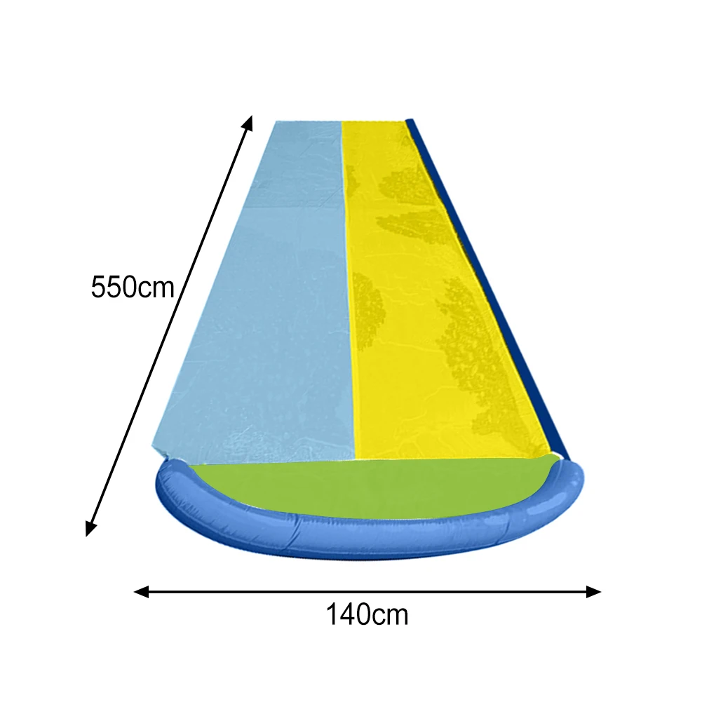 

1Pcs Children Water Slide Garden Racing Double Waterslide Water Slide Spray Summer Toy For Outdoors Fun Lawn Water Slides Pools
