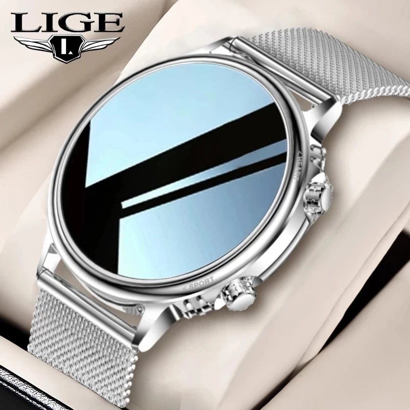 

Смарт-часы LIGE мужские водонепроницаемые с сенсорным экраном и циферблатом