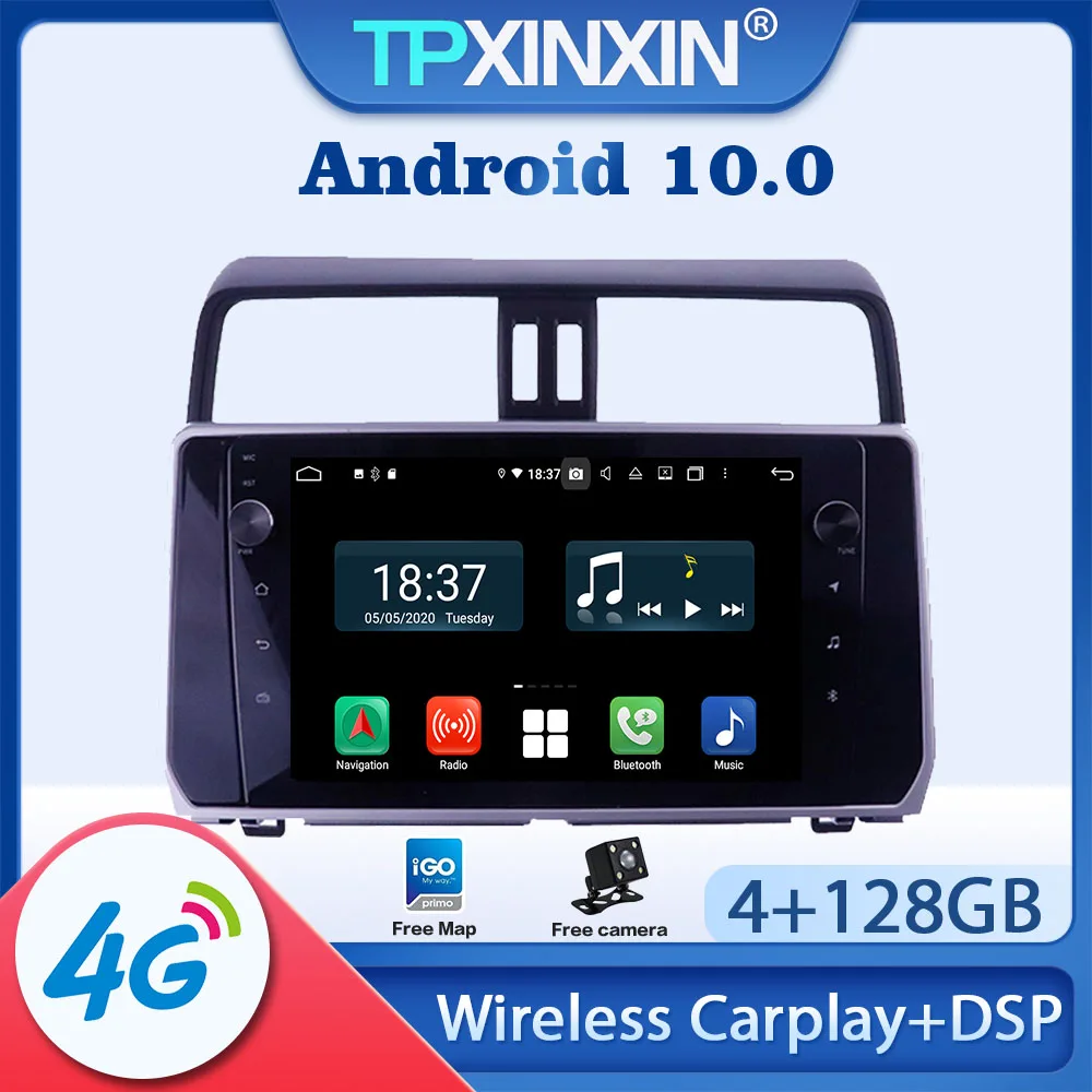 

Android 10.0 For Toyota Prado 2018 2019 Car Radio Multimedia Video Audio Recorder Player Navigation HeadUnit GPS Auto 2din DVD