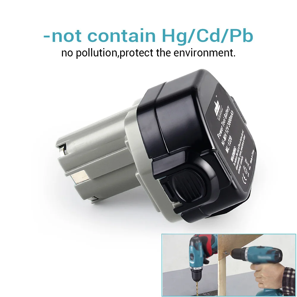 Аккумулятор для MAKITA 1222 12 В 3000 мАч Ni MH 1220 1233 1234 1235 1200 1235B 1235F 192696 2 192698 8 1201 1201A|high quality| |