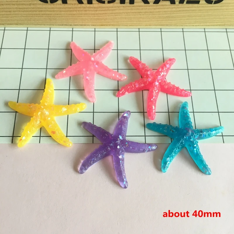 New Arrival Resin Adorable Colorful Starfish & Shell for Crafts Making Scrapbooking DIY Hair Bow Center | Дом и сад