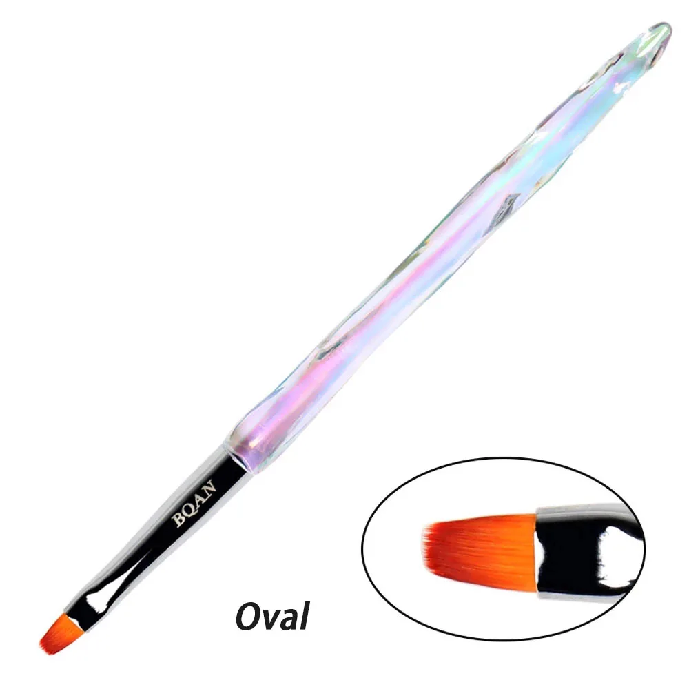 

BQAN Transparent Gradient Crystal Acrylic Nail Brush Thin Liner Nail Art Brush Line Painting Brushes Drawing Pen Manicure Tools