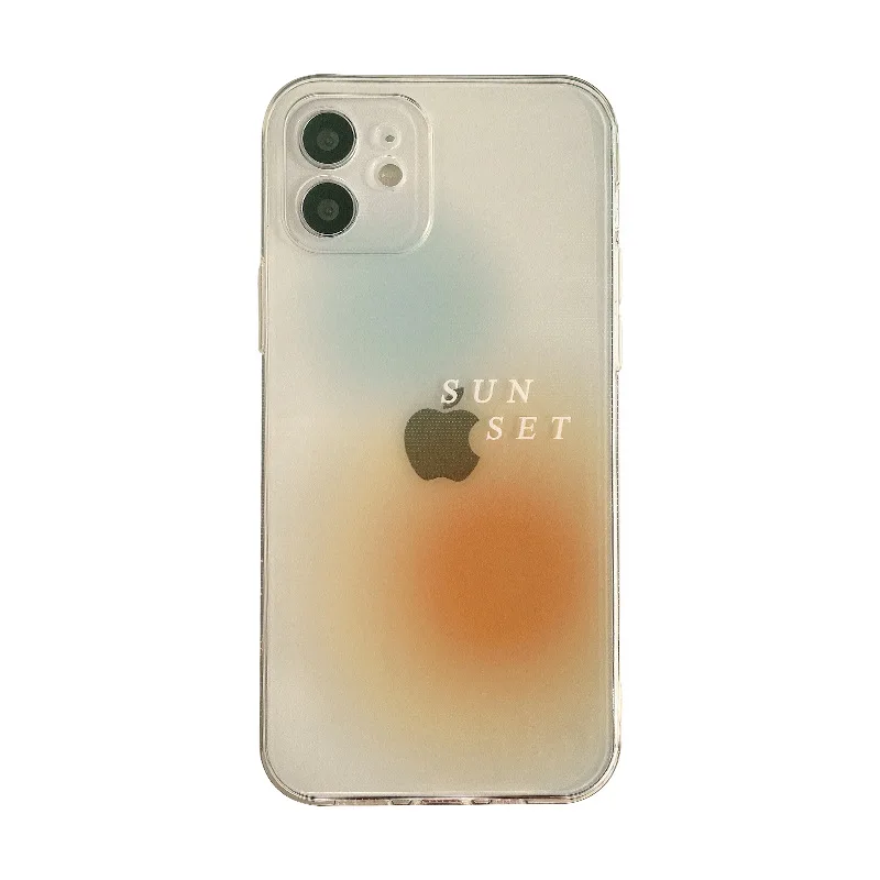 

Gradient Smudge iPhone Case 12 Pro Max Soft Cover Suitable for Apple 11 Painted Tpu All-inclusive XR/XS/8