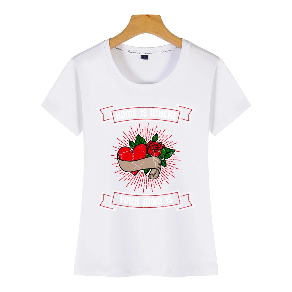 Топы футболки для женщин домашняя мама базовая Черная Женская футболка с принтом