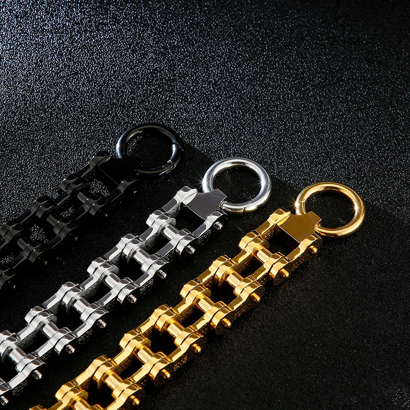 Высококачественная модная мужская черная Золотая цепь для двигателя велосипеда