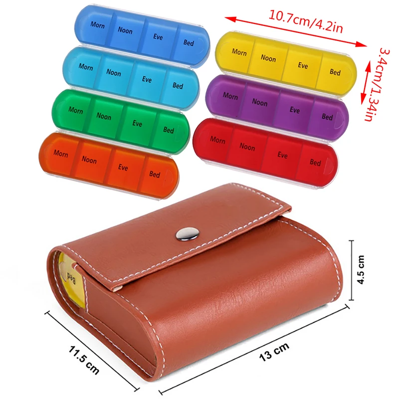 

28 Squares Weekly 7 Days Tablet Pill Box Holder Medicine Storage Organizer Container Case Wallet Medicine Box Travel Case Hot