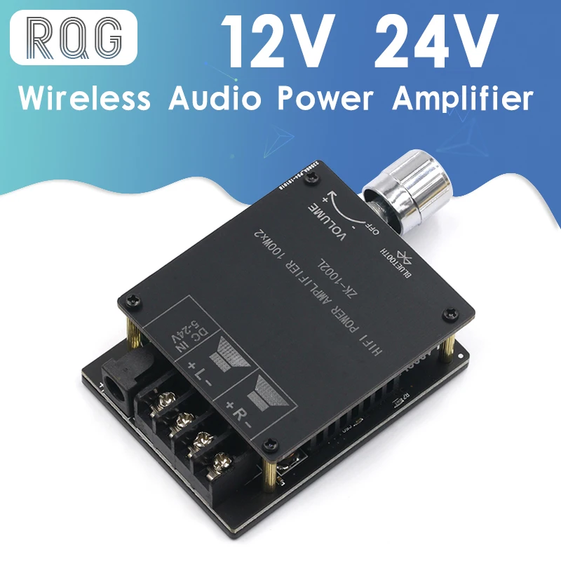 ZK 1002L 100WX2 Мини Bluetooth 5 0 Беспроводной аудио Мощность цифровой усилитель доска