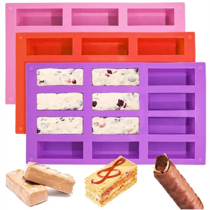 Силиконовая форма прямоугольной формы с 12 отверстиями для помадки шоколада мыла