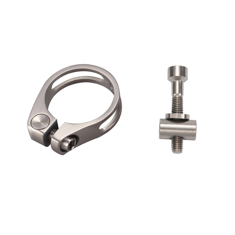 

1 Pcs Titanium Seatpost Clamps & 1 Set Bicycle Seatpost Fastening Parts Screws