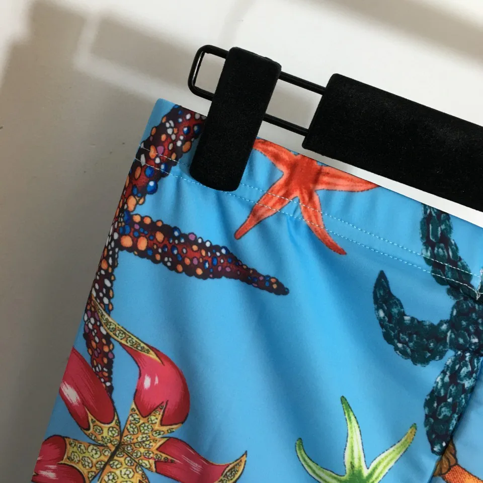 110684 Spring Summer New High Quality Luxury Elastic Waist Women Shell Starfish Fashion Print Pants High Street Slim Leggings V2