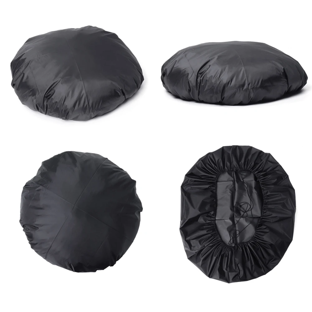 

Round fire pit cover waterproof cover black anti-ultraviolet barbecue grill outdoor garden yard dust-proof heating stove cover