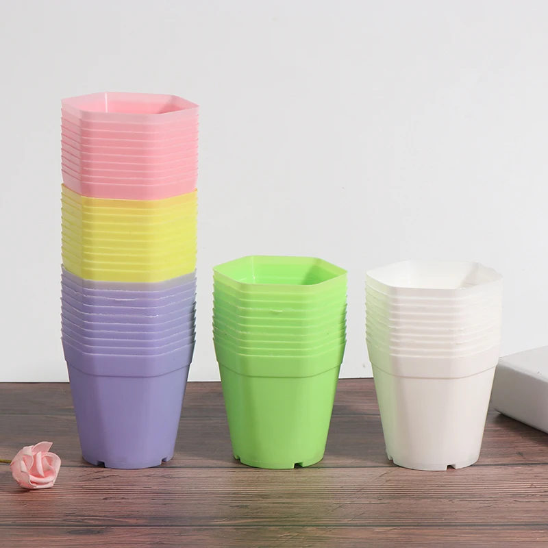 Цветные пластиковые горшки для растений 10 шт. мини-горшки цветов | Дом и сад