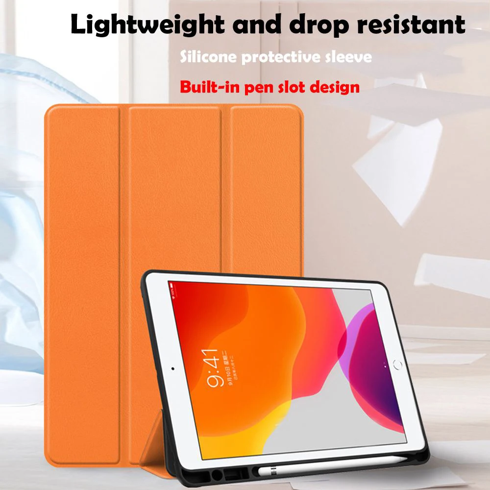 

Tablet Case with Pen Slot iPad 10.2/ Pro10.5/air3 2020/2019 Universal Silicone Tablet Case with Pen Slot