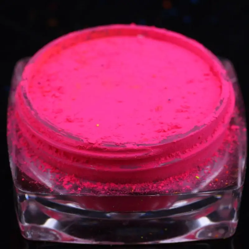 

P15F 12Pcs Fluorescent UV Pigment Powder Black Light Reactive Luminous Glow in the Dark Resin Pigment Kit Jewerly Making Tool