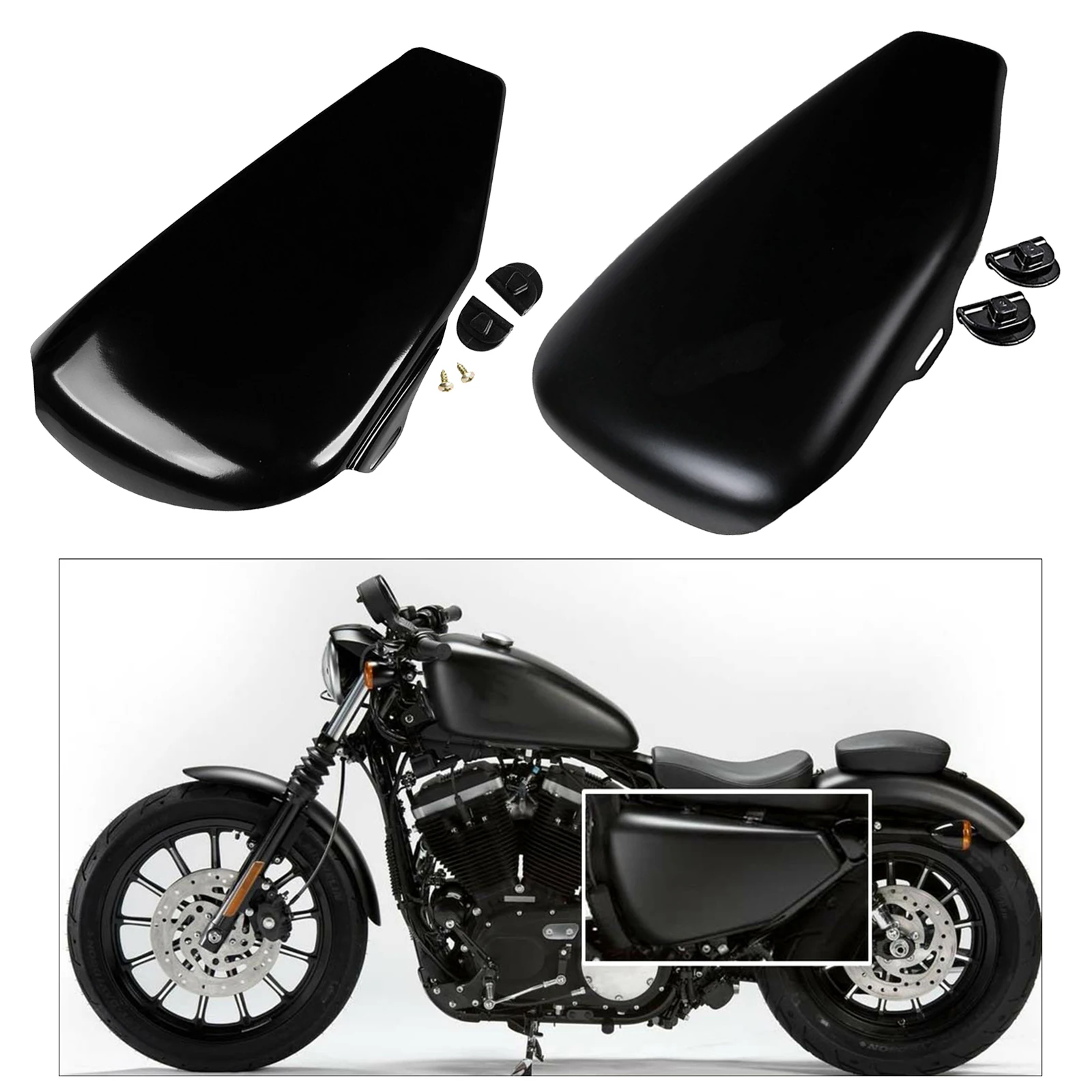 Защитная крышка для левой батареи мотоцикла подходит Harley Sportster XL883 XL1200 1200 883 2004-2013