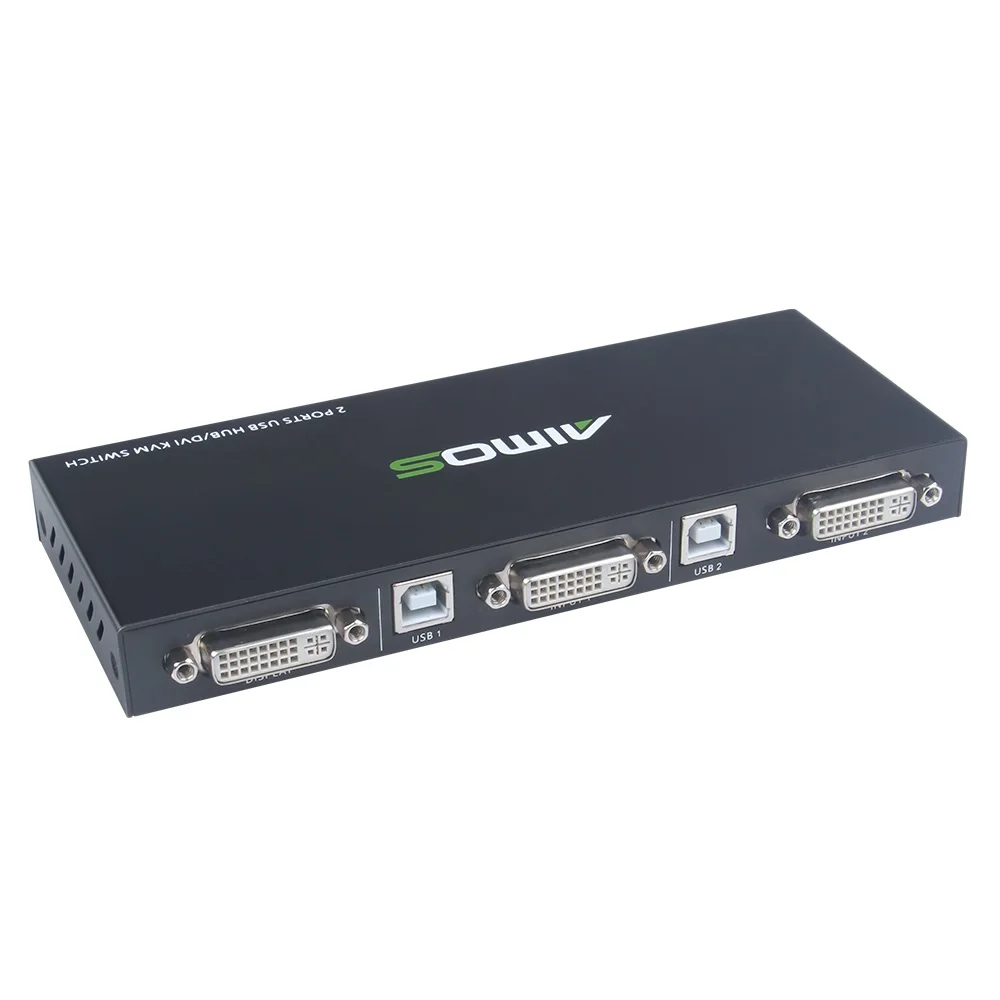 Адаптер DVI KVM 2*1 внешний выключатель DVI/USB поддержка HD 2K * 4K 2 узла совместное