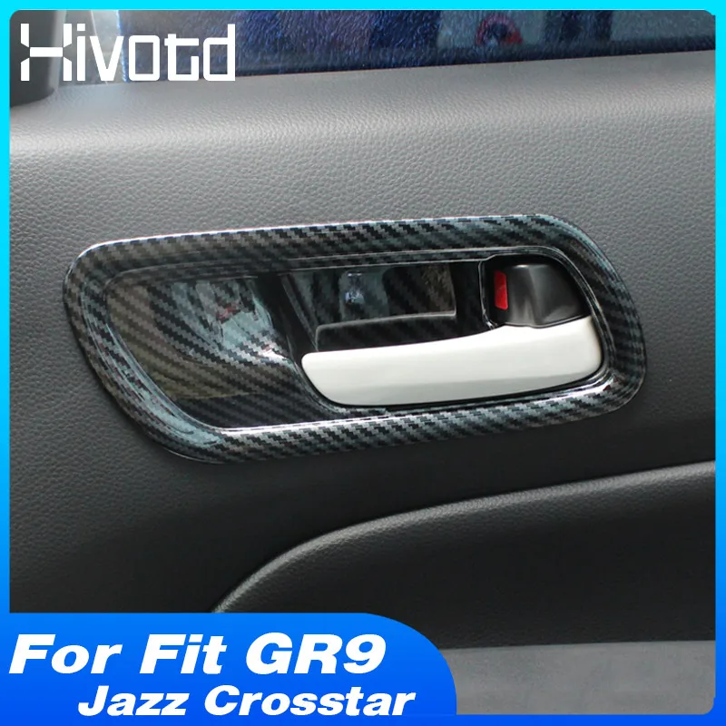 

Hivotd Крышка для внутренней дверной ручки автомобиля, крышка для внутренней двери, декоративные аксессуары для Хонда Фит GR9 Джаз Crosstar 2021
