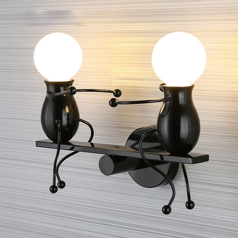 

Humanoid Creative Wall Light Modern Bedside Wall Lamp Simple Wall Sconce for Living Room Bedroom Home Decor Luminaire Fixtures