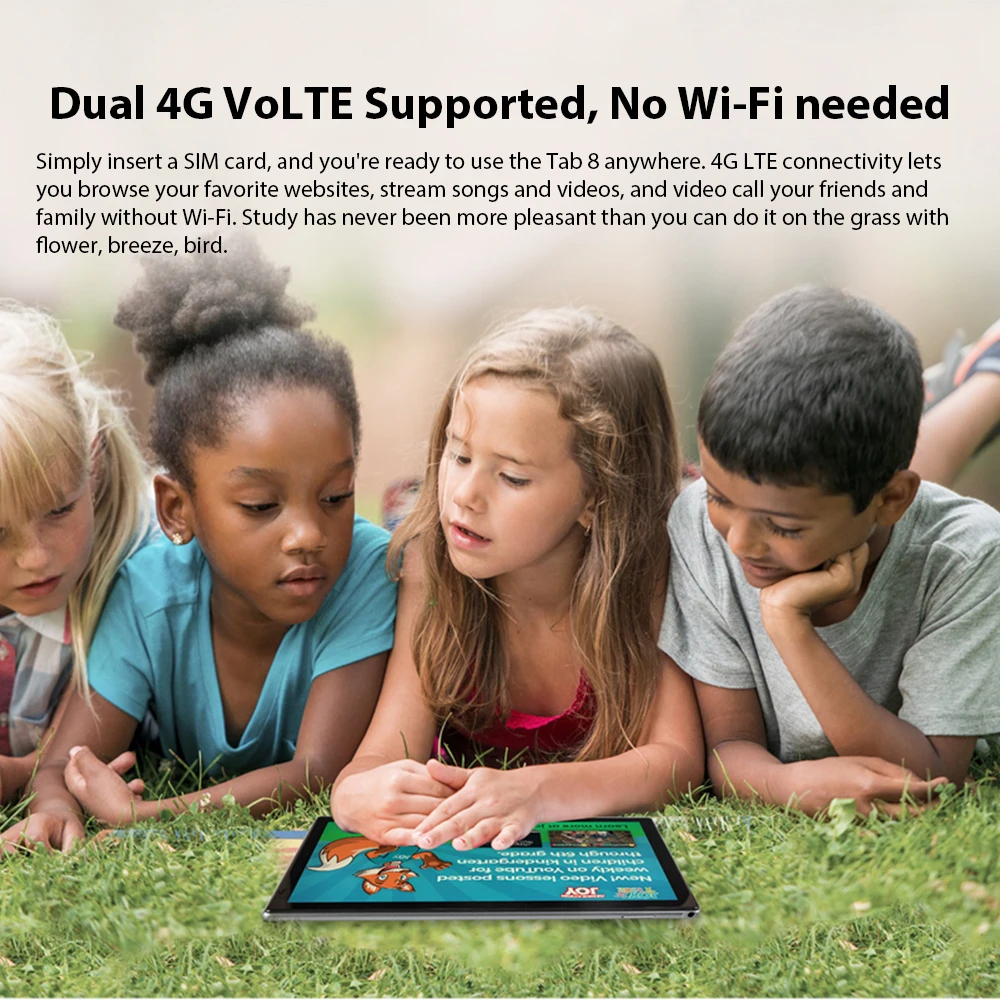 Blackview Tab 8 10.1 inch Android 10.0 Google Play 4G Phone Call Tablets 4GB RAM 64GB ROM 13.0MP Rear Camera 6580mAh Tablet PC