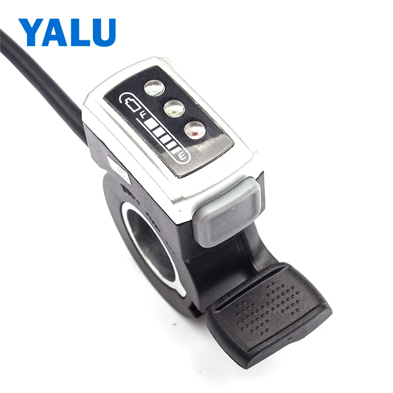 

Wuxing 106DX 24V 36V 48VLi Thumb Throttle With ON-OFF Switch And Battery Indicator Electric Scooter Ebike Finger Throttles RoHS