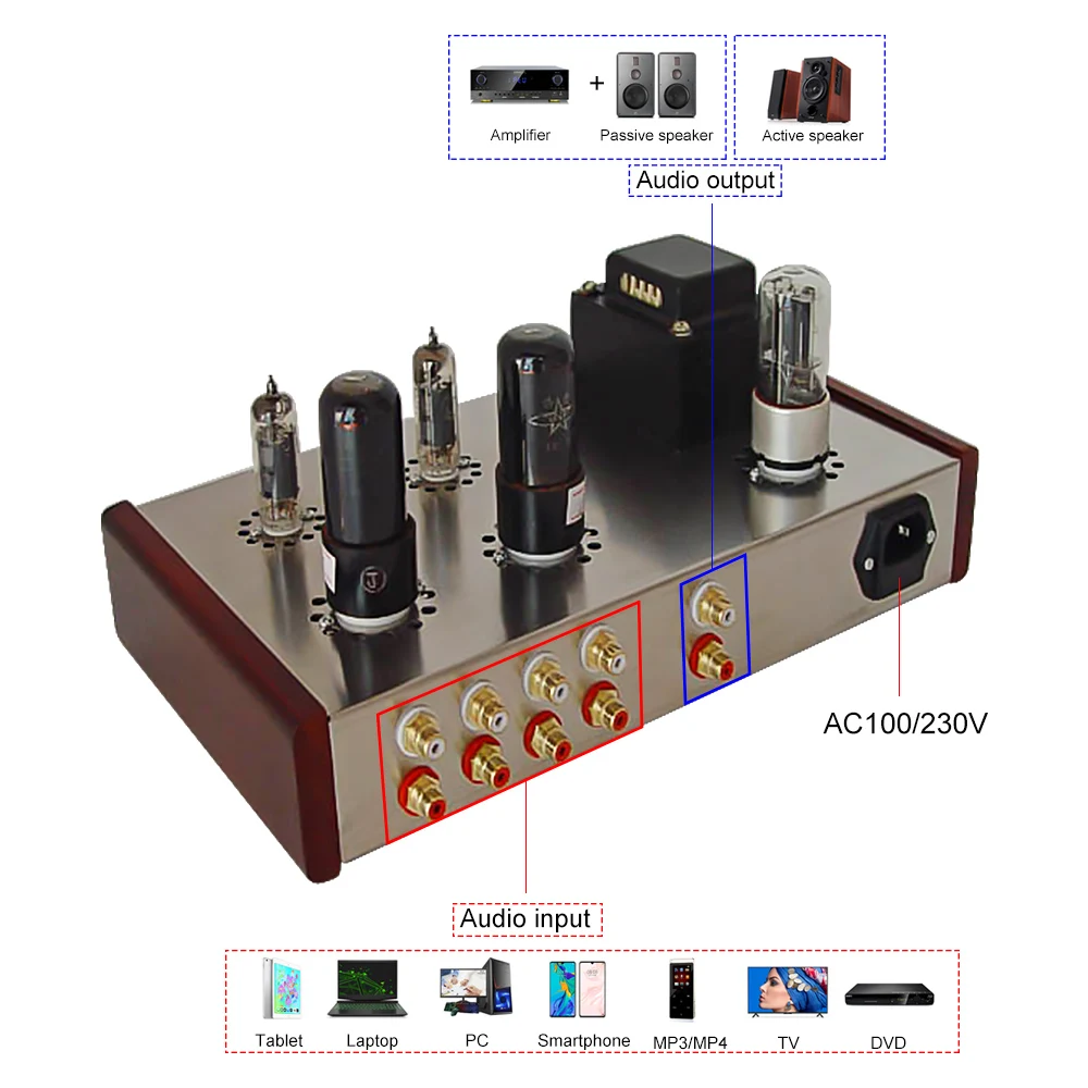 Предварительный усилитель AIYIMA Audio Bluetooth класса A профессиональный вакуумный