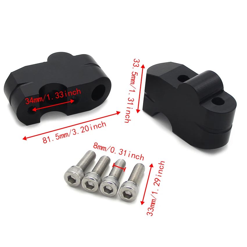 

black Motorcycle Handlebar Heightening Code Increase Rearward Shifting Accessories For Kawasaki motor ER400 Z400 2019-2020