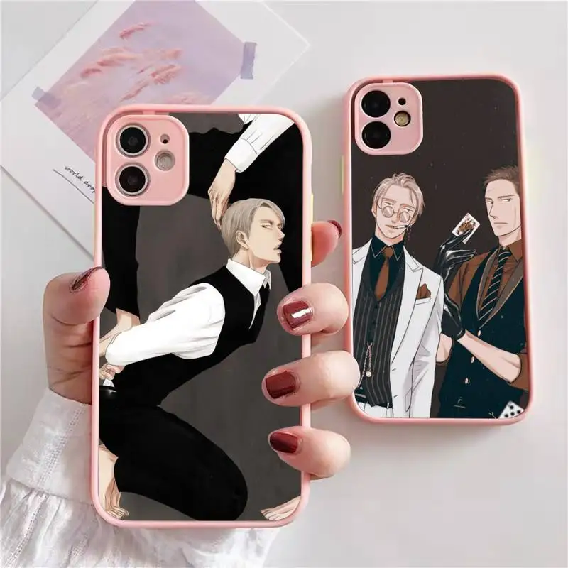 

Anime Twittering Birds Never Fly Phone Case For iphone 13 12 11 xr xs x 7 8 pro max Light pink Soft TPU Silicone Clear Case