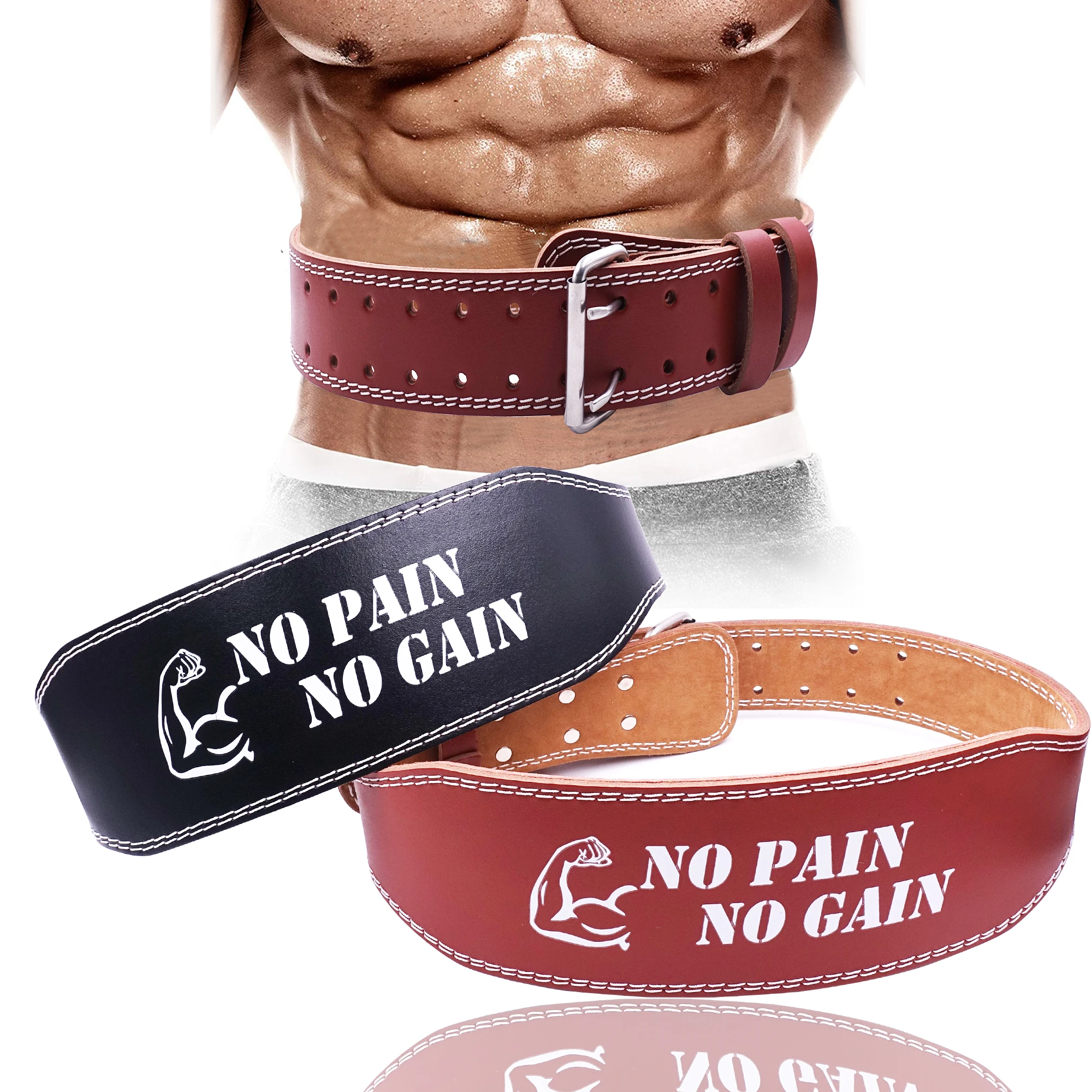 

Adjustable Fitness Leather Weight Lifting Belt for Back Lumbar Support Powerlifting Squat Deadlift Training Workout Equipment