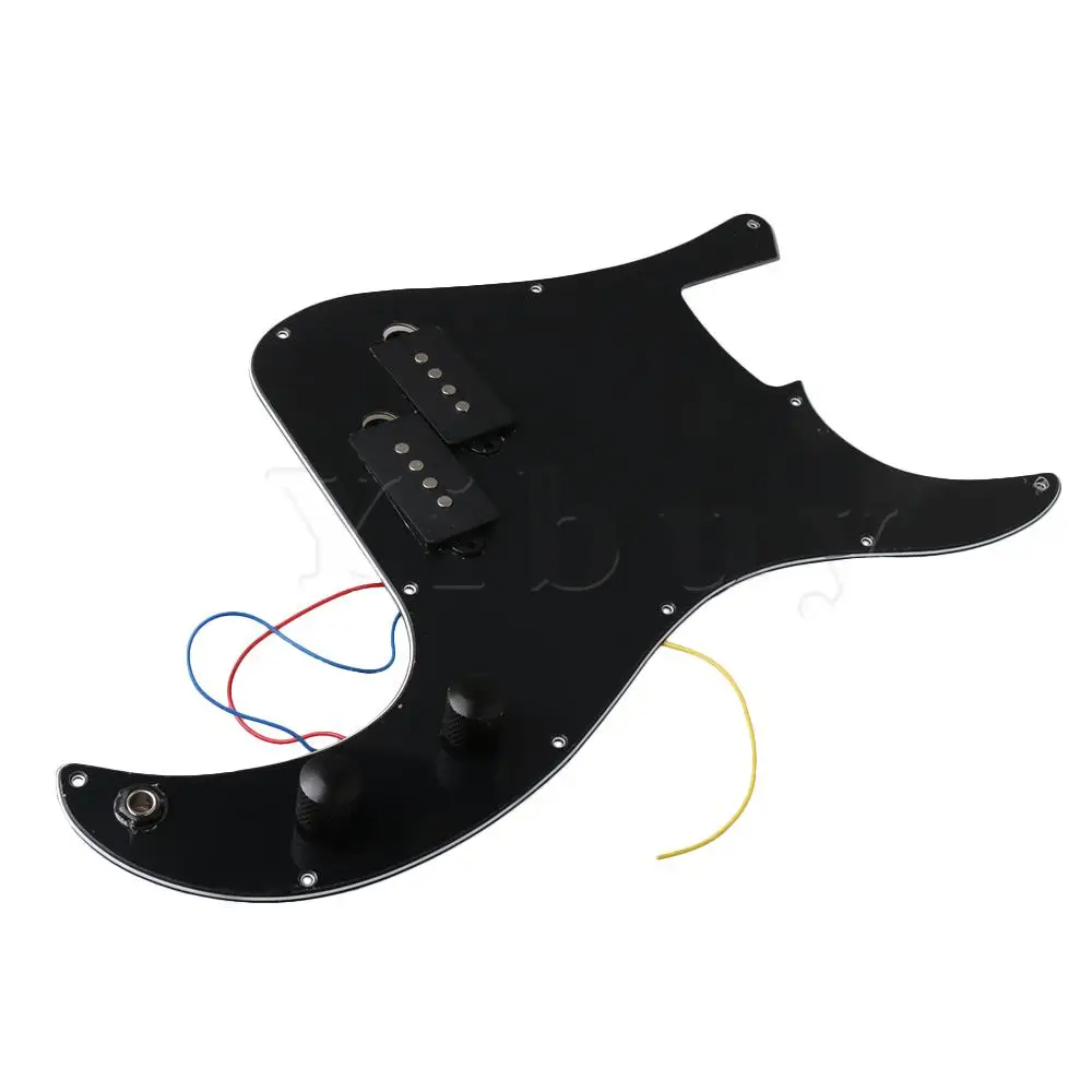 Yibuy Prewired P-Bass Pickguard комплект для P бас-гитары черный