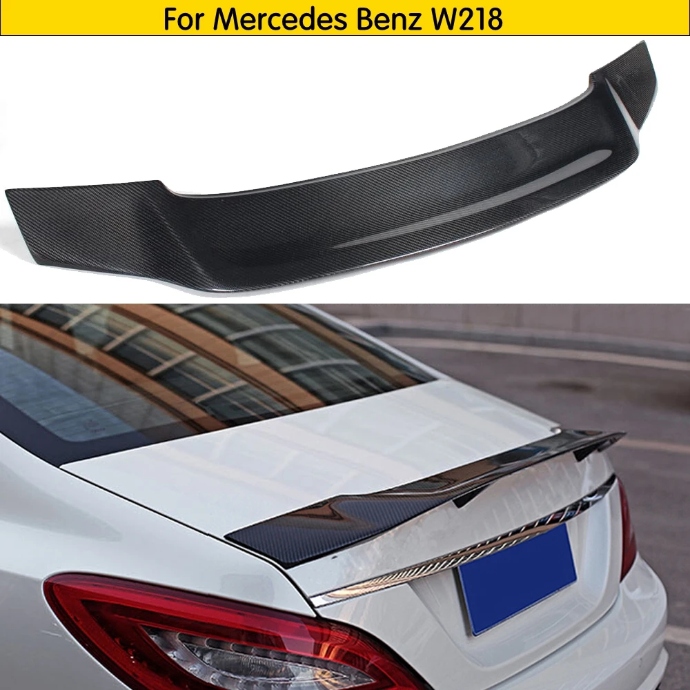 Углеродное волокно авто спойлер на крышке багажника крыло для Mercedes-Benz W218 CLS350 CLS400 CLS500 CLS63 седан 4-дверь 2012