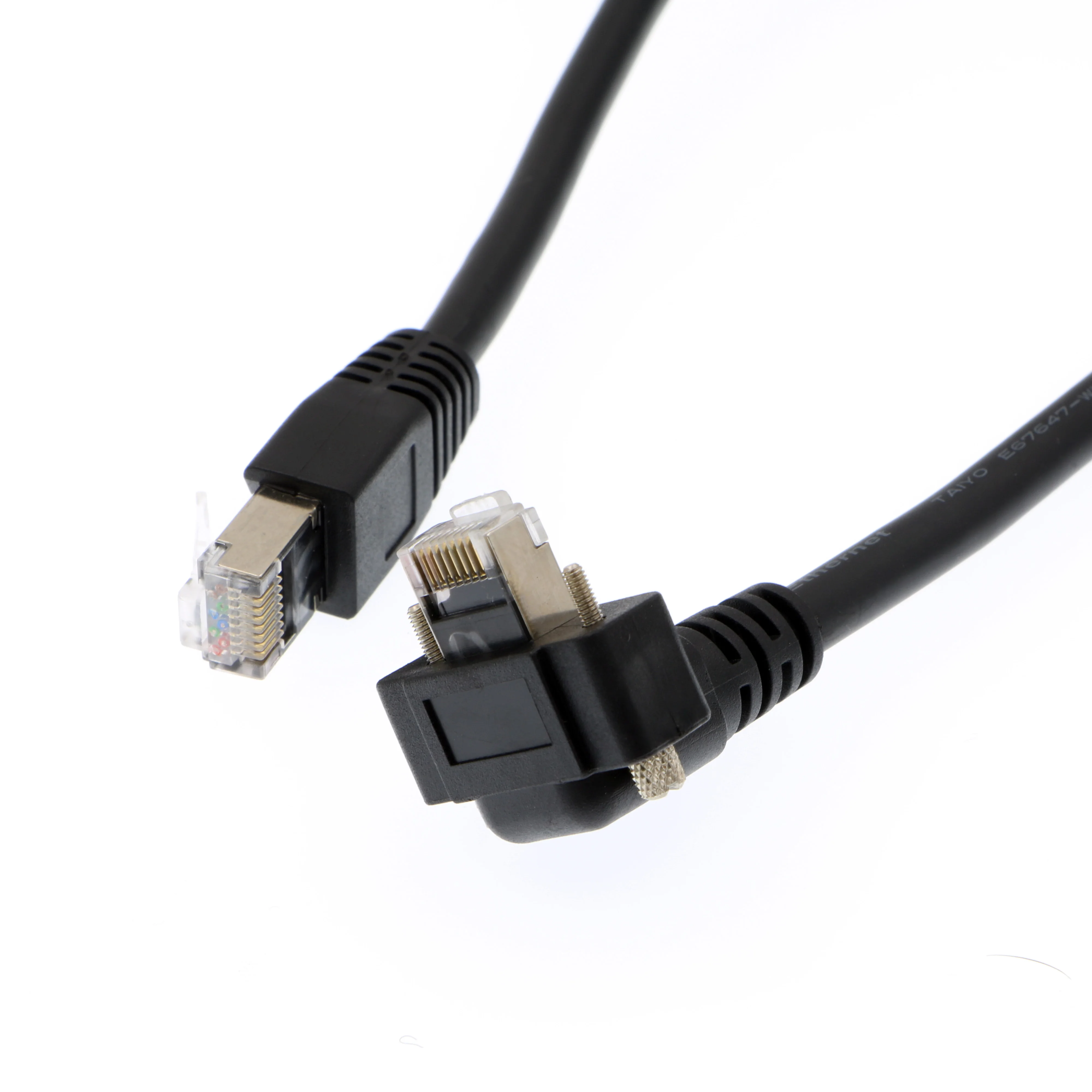 Кабель Alvin GigE Cat6 с винтовым замком горизонтальный и правый угол RJ45 DrC кабель для