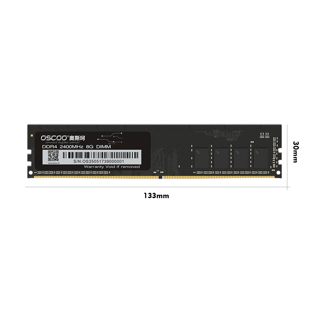 

OSCOO DDR4 Memory Bar 4GB/8GB/16GB 2400Mhz Desktop DDR4 Motherboard 288Pin 1.2V LONG DIMM Desktop Memory