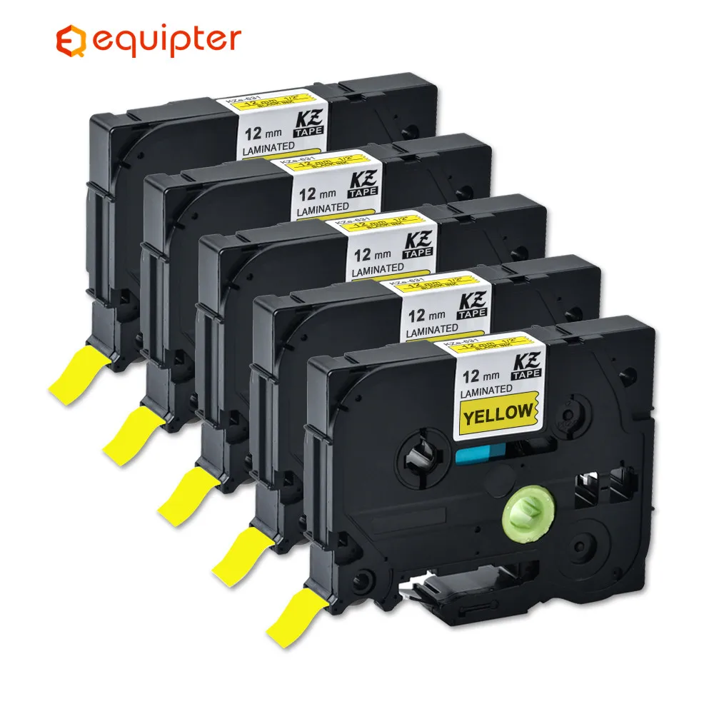 

TZE631 черная на желтом ламинированная этикетка, лента 12 мм, совместимая с Brother p-touch, принтер для этикеток, лента для маркировки tze 631 tz631 tze, лента для маркировки