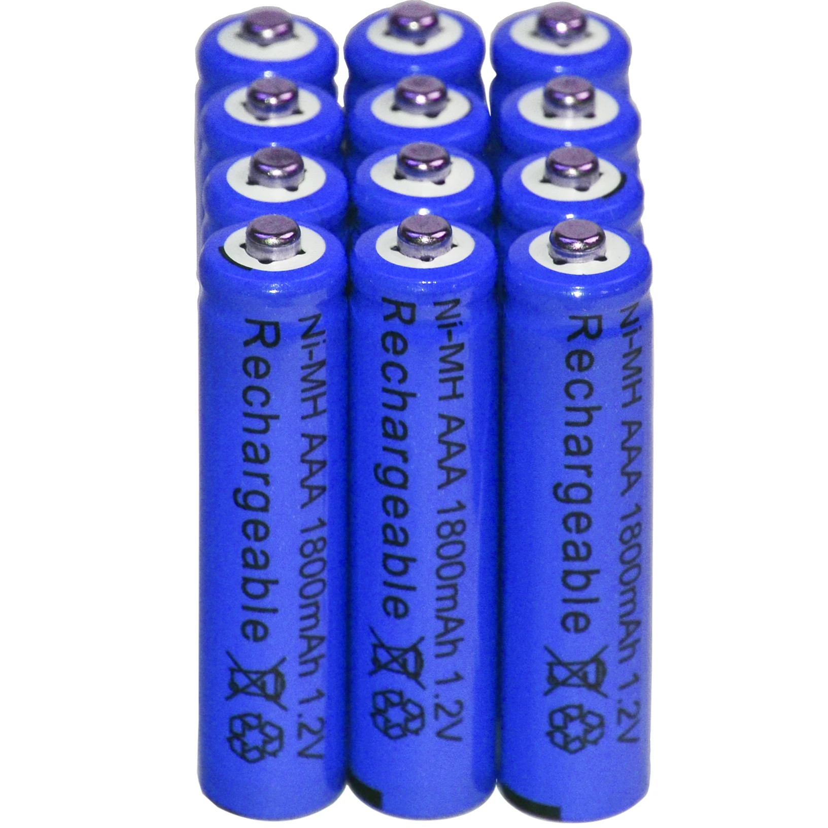 4-48pcs New Brand AAA rechargeable battery 1800mah 1.2V NI-MH Rechargeable for led light toy mp3 Blue | Электроника