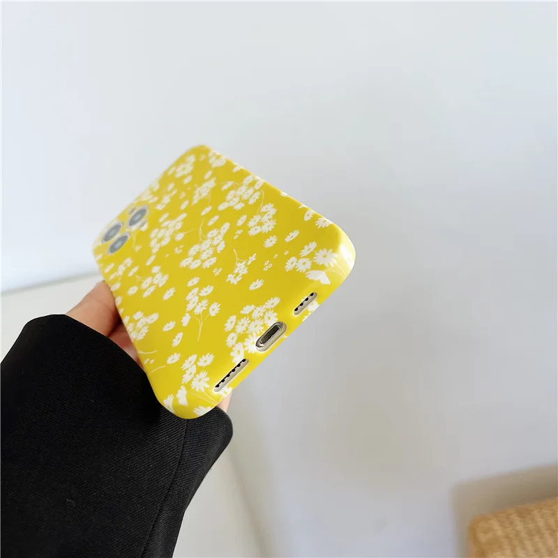 

Cute Flower Phone Case For iPhone 11 12 Pro Max X XS Max XR 8 7 Plus 11 Pro Back Cover Coque