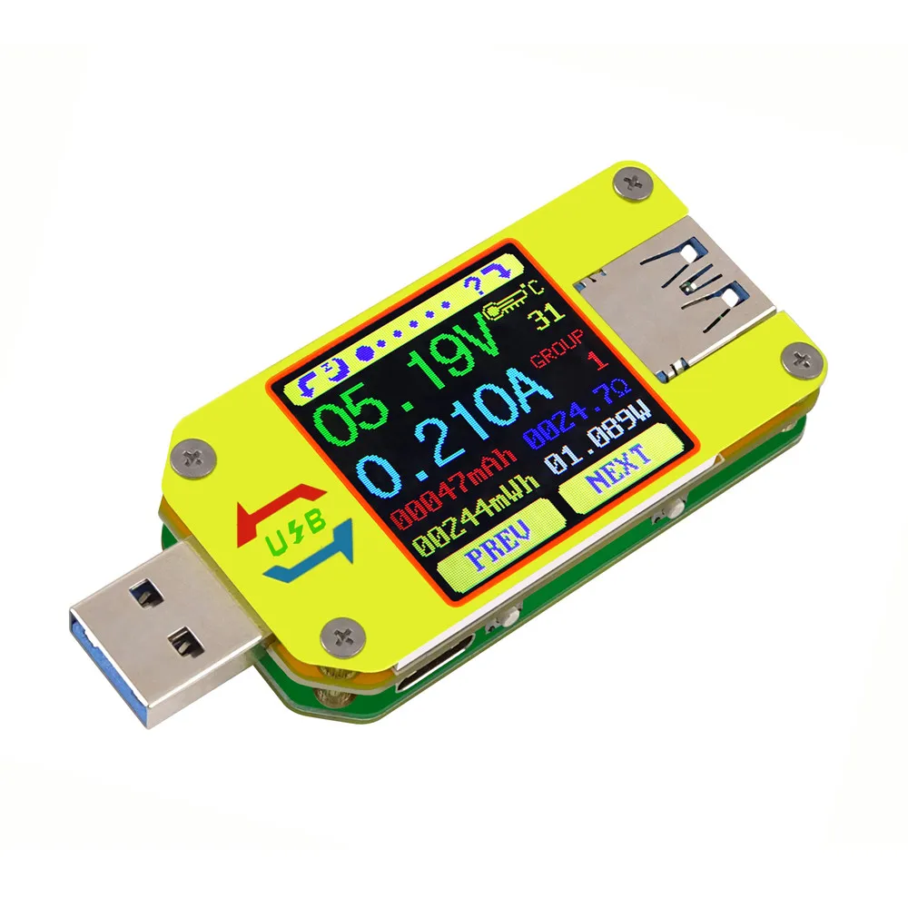 Вольтметр UM34 UM34C LD35 HD25 USB 3.0 постоянного тока амперметр измеритель напряжения для