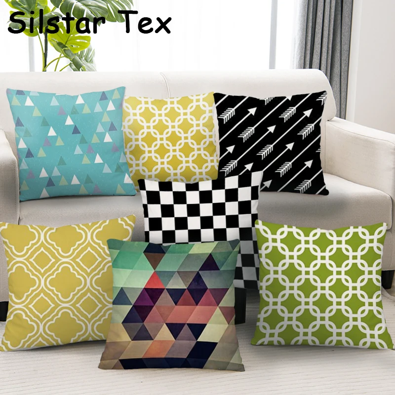 Чехол для подушки Silstar Tex в геометрическом стиле Простой Модный мягкий чехол с