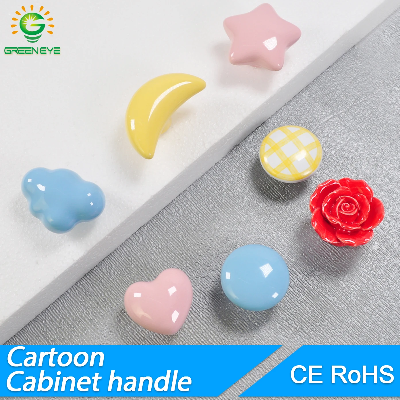 

Ceramic Cabinet Knobs Cartoon Children Room Moon Star Colorfull Wardrobe Handle Cabinet Handles Drawer Knobs Cupboard Pulls
