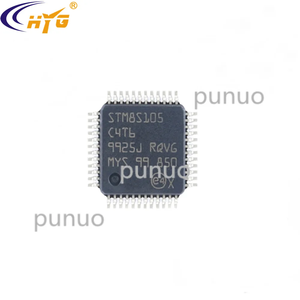 Оригинальная аутентичная Инкапсуляция STM8S105C4T6 QFP48 8b MCU 10b ADC 32Kb Flash 2 95-5 5 В таймеры