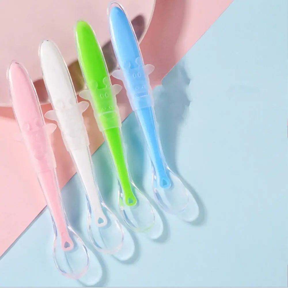 

4PCS Baby Silicone Spoon Spoon Mother Baby Food Supplement Spoon