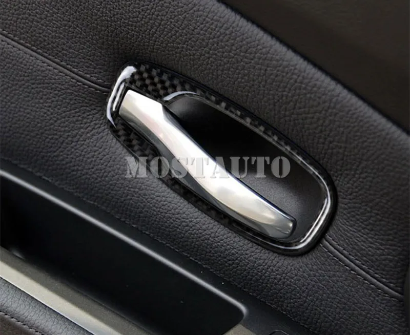 4 шт. накладки на дверную ручку автомобиля из углеродного волокна для BMW 5 серии E60
