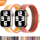 Ремешок нейлоновый для Apple watch band 38 мм 40 мм 44 мм 42 мм, спортивный браслет для смарт-часов iwatch Series se 7654321
