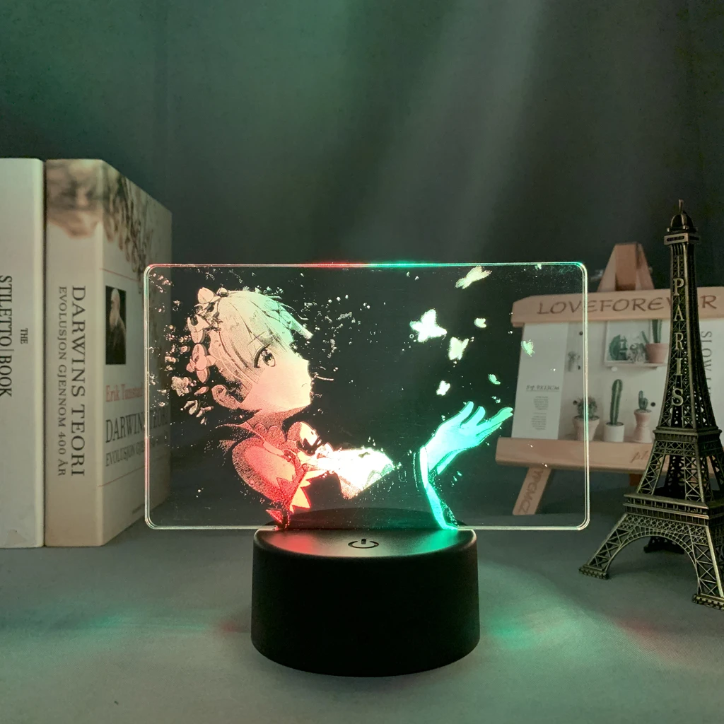 Двухцветная светодиодная лампа аниме Re Zero начальная жизнь в другом мире для