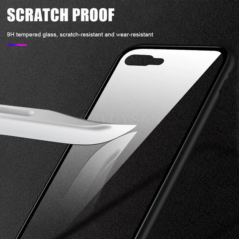 Металлический чехол с магнитной адсорбцией для iPhone 6 6s 8 7 Plus X XS MAX XR стеклянная