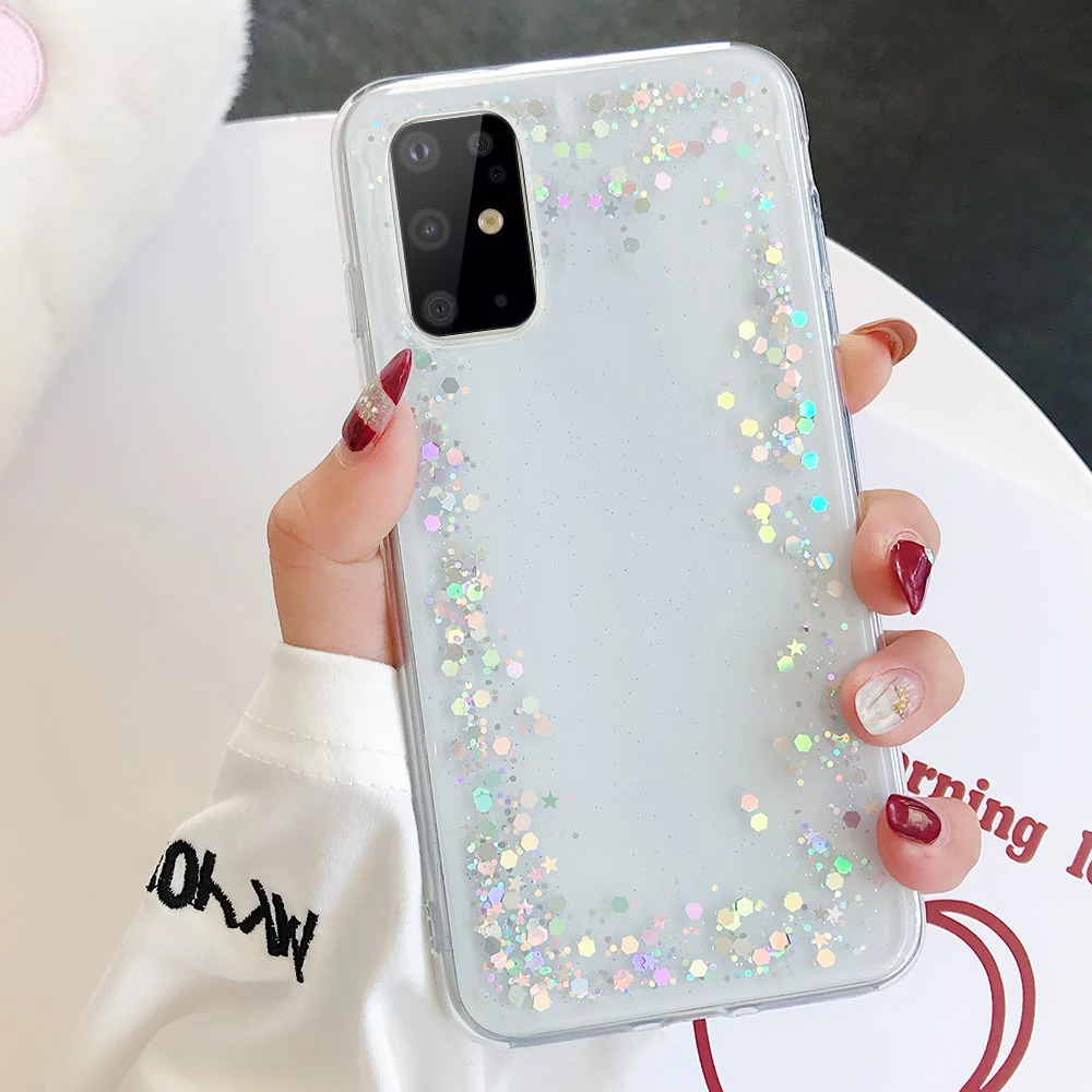 LAPOPNUT мягкий Блестящий Прозрачный чехол для телефона Samsung Galaxy S20 Ultra 5G S10 S10e S8 S9 Plus S7