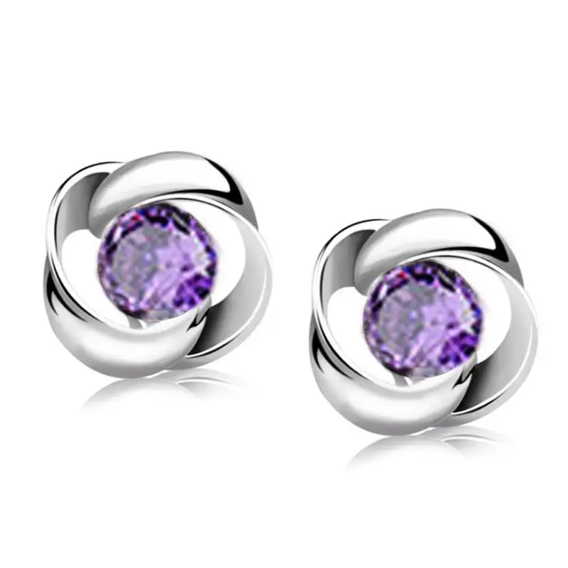1 пара модных ювелирных изделий вращение милые любовь Фиолетовый Рождество Gifet