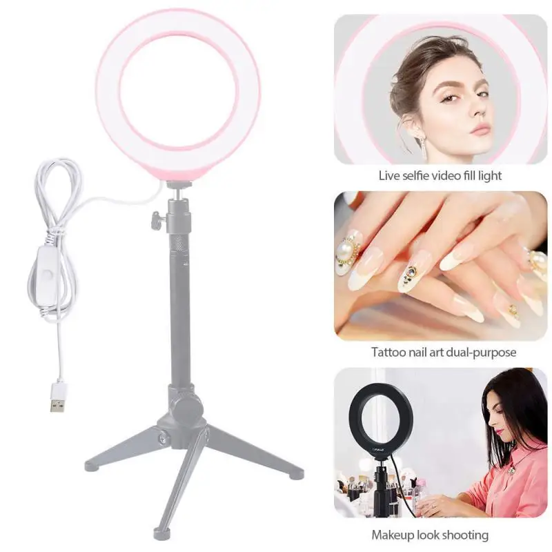 4.7 Inch 12cm USB LED Ring Vlogging Photography Video Lights With Stand Tripods For YouTube Makeup Live Studio | Электроника