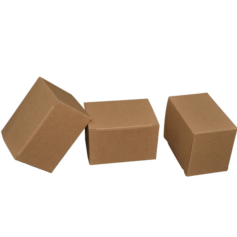

50pcs/lot 8x8x6cm~12cm 4sizes White/kraft Paper Box DIY Lipstick Perfume Oil Bottle Packaging Boxes For Tube Valve Packing
