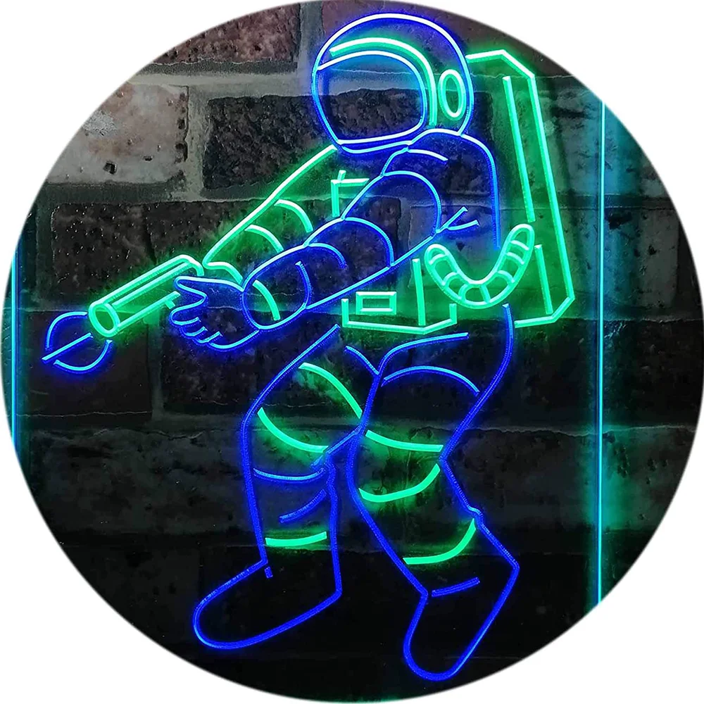 

Неоновое Монохромное/ослепительное RGB Освещение на заказ, знак астронавта на день рождения, украшение для стены, бара, ресторана, свадьбы